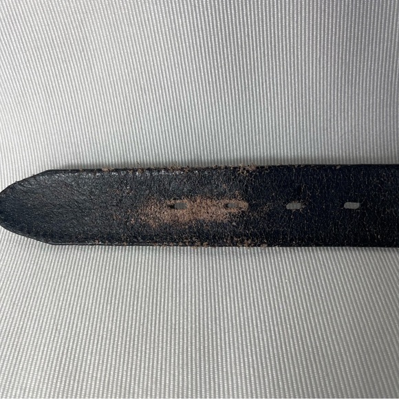 Silver Western Concho Cowboy Belt Black Tooled
Braided Leather Sz 44 - Picture 12 of 14